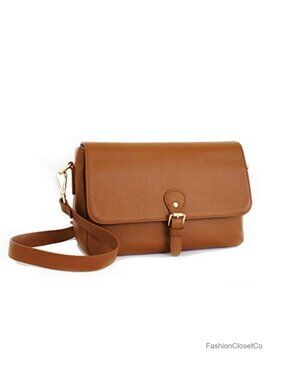 Cowhide Leather DSLR Crossbody Camera Bag Customizable Dividers